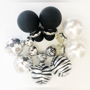 Two Sided Stud Earrings 4 Pairs